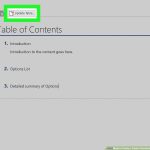 How To Make Table Of Contents In Word